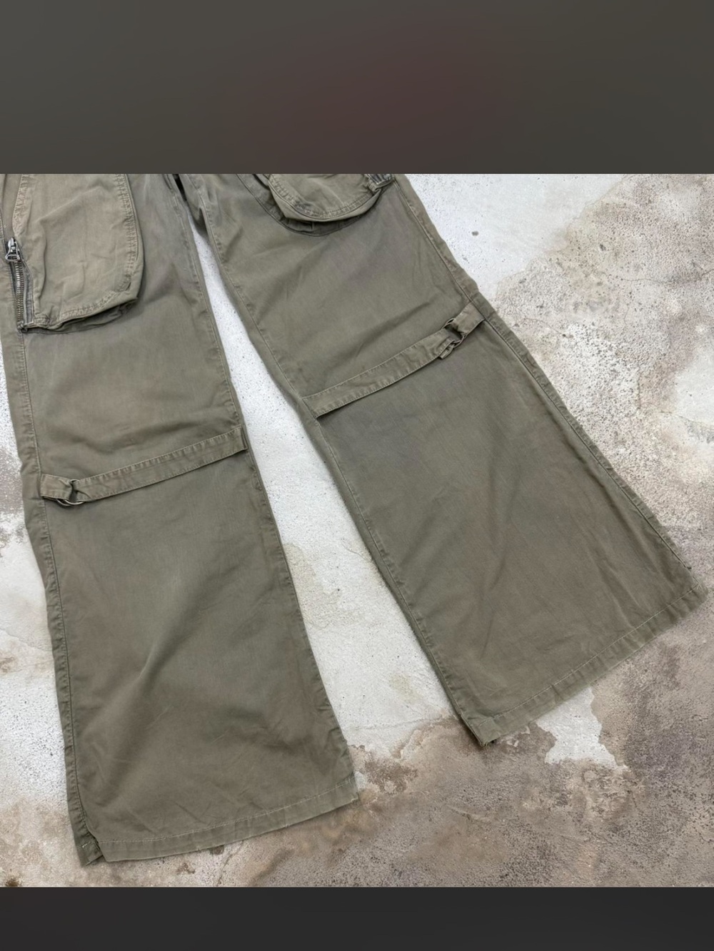 Miss Sixty Olive Green Wide-Leg Cargo Jeans - Picture 3 of 6